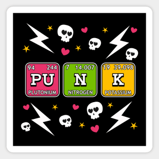Skeleton Punk Periodic Table Magnet